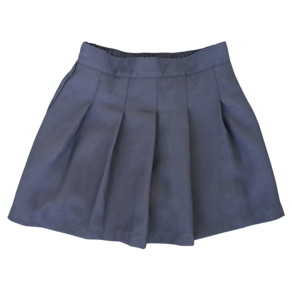 Girls Navy Pleated Uniform Skort (Size 8)